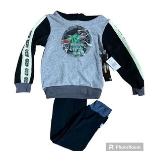Star Wars The Mandalorian Toddler Boys 2Pcs Outfit – Sweatshirt & Pants Set 5/6